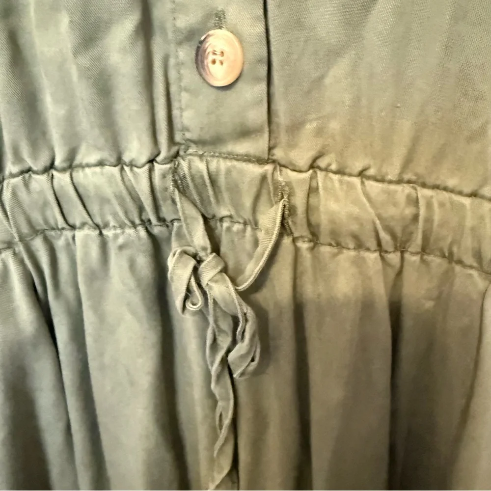XL Zara military green button up dress